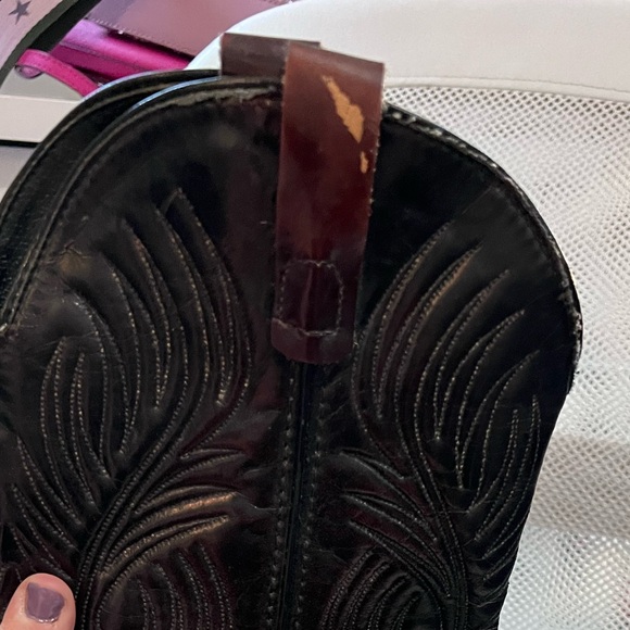 Laredo Brown Heeled Boots - Picture 6 of 8